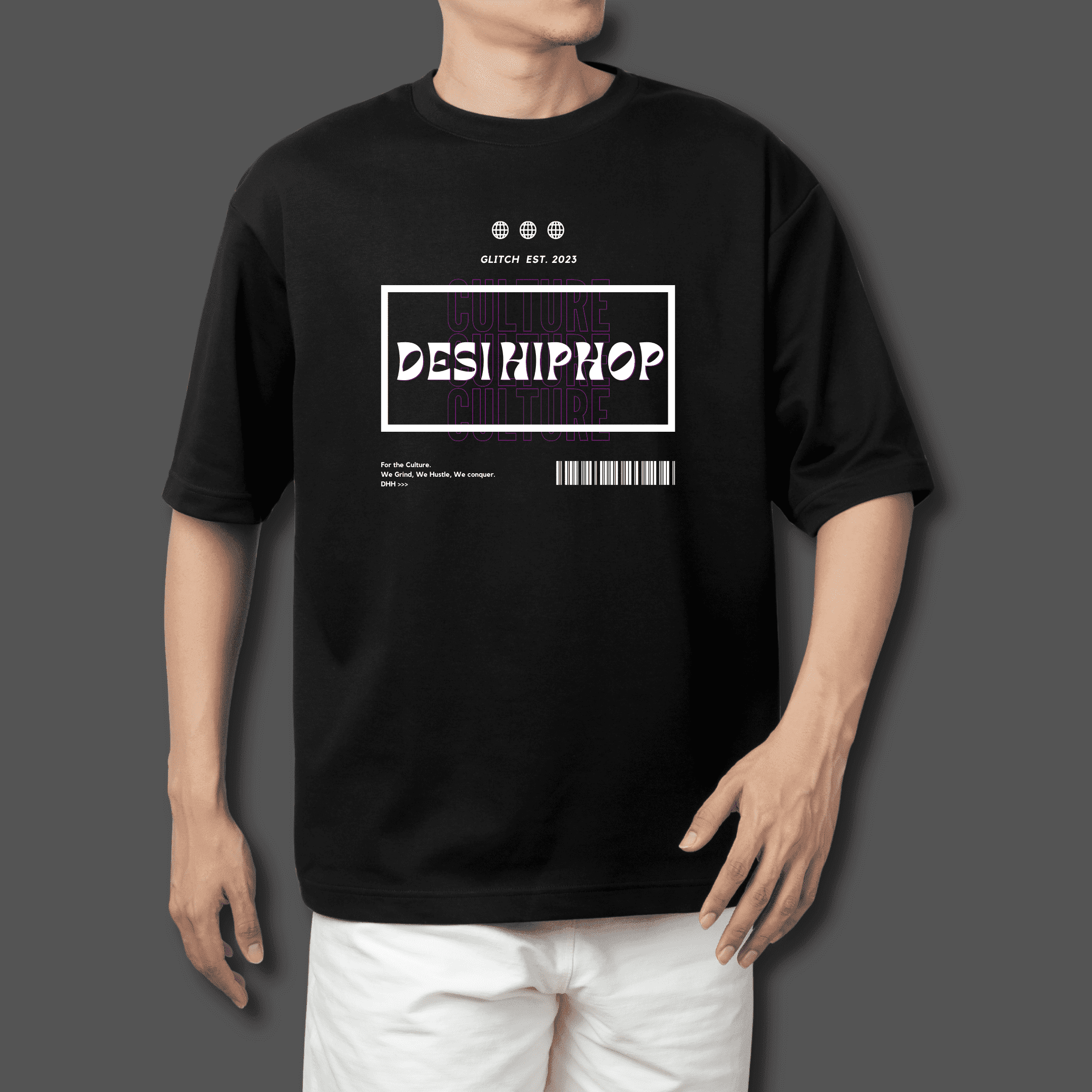 Desi HipHop Oversized Tshirt - Glitch Stores India